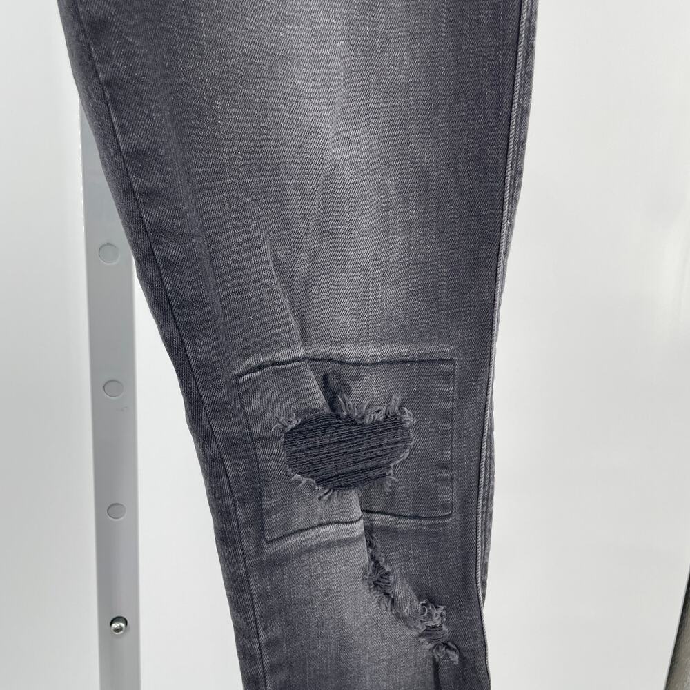 Ksubi Black Faded Denim Distressed Skinny Leg Mid Rise Y2K Designer Jeans 25 - Picture 8 of 16